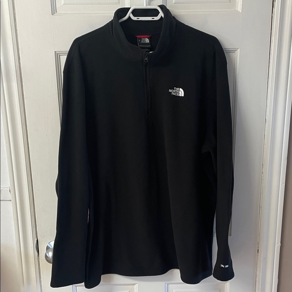 The North Face TKA 100 black fleece quarter zip sweater men’s size XXL